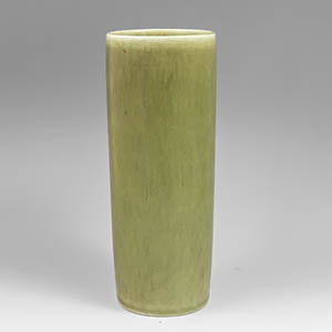 Palshus/Per Linneman Schmidt green haresfur glaze vase 1203